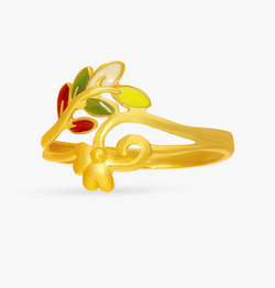 The Vivid Leaf Ring